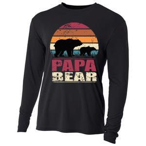 Papabear Family Daddy Bear Newborn Baby Fatherhood Papa Bear Cooling Performance Long Sleeve Crew