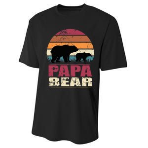 Papabear Family Daddy Bear Newborn Baby Fatherhood Papa Bear Performance Sprint T-Shirt