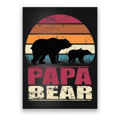 Papabear Family Daddy Bear Newborn Baby Fatherhood Papa Bear Poster