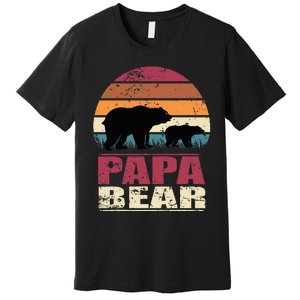 Papabear Family Daddy Bear Newborn Baby Fatherhood Papa Bear Premium T-Shirt