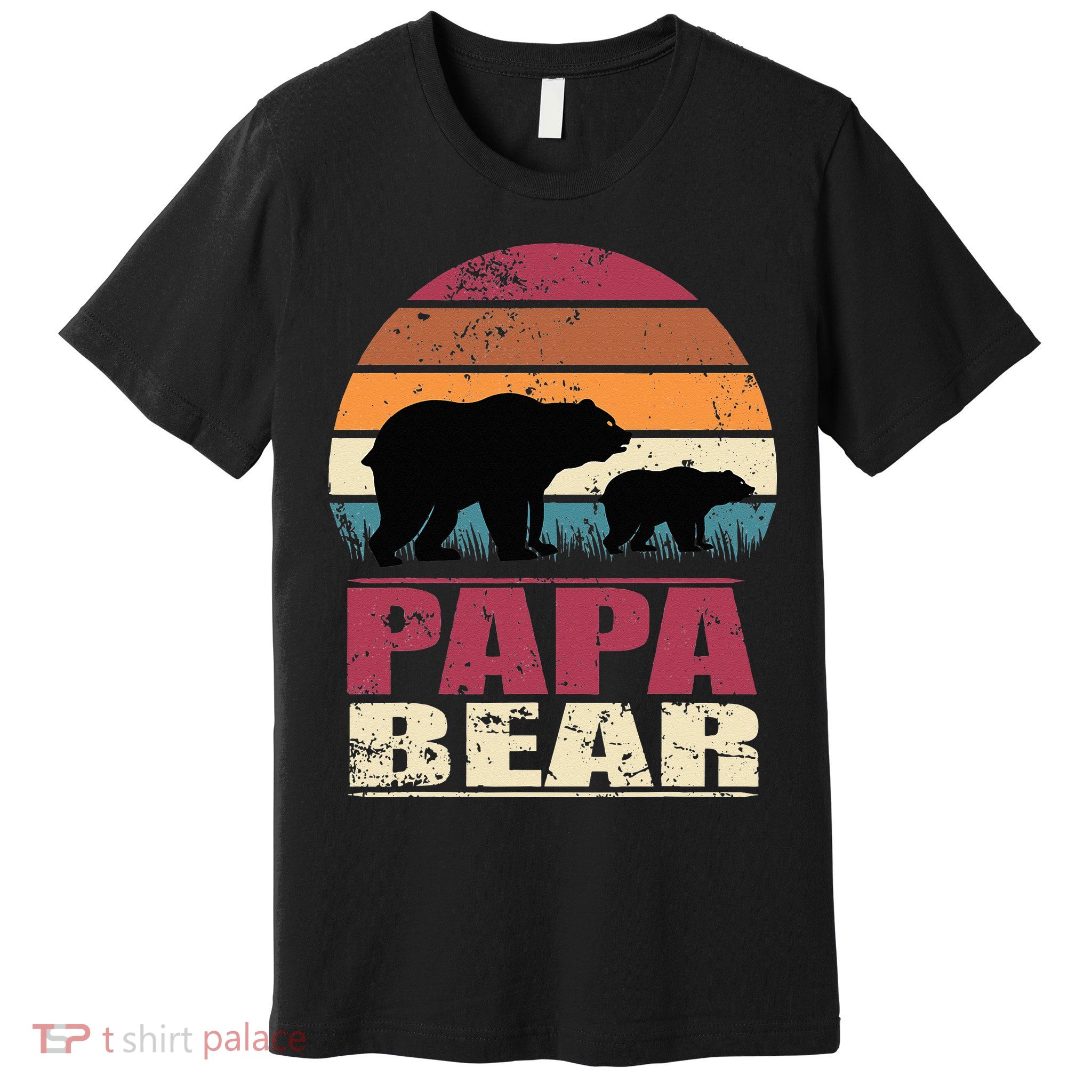 Papabear Family Daddy Bear Newborn Baby Fatherhood Papa Bear Premium T-Shirt