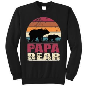 Papabear Family Daddy Bear Newborn Baby Fatherhood Papa Bear Tall Sweatshirt