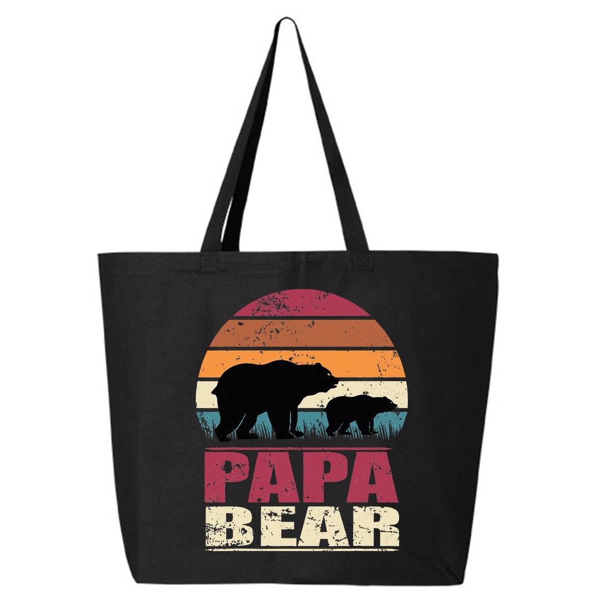 Papabear Family Daddy Bear Newborn Baby Fatherhood Papa Bear 25L Jumbo Tote