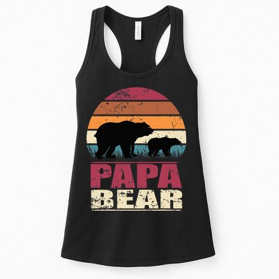 Papabear Family Daddy Bear Newborn Baby Fatherhood Papa Bear Womens Tank Top