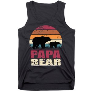 Papabear Family Daddy Bear Newborn Baby Fatherhood Papa Bear Tank Top