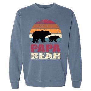 Papabear Family Daddy Bear Newborn Baby Fatherhood Papa Bear Garment-Dyed Sweatshirt