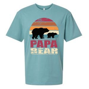 Papabear Family Daddy Bear Newborn Baby Fatherhood Papa Bear Sueded Cloud Jersey T-Shirt