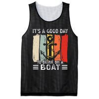 Pontoon Funny Drinking ItS A Good Day To Drink On A Boat Mesh Reversible Basketball Jersey Tank