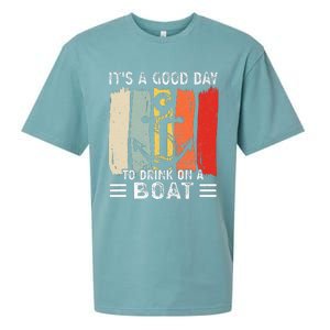 Pontoon Funny Drinking ItS A Good Day To Drink On A Boat Sueded Cloud Jersey T-Shirt