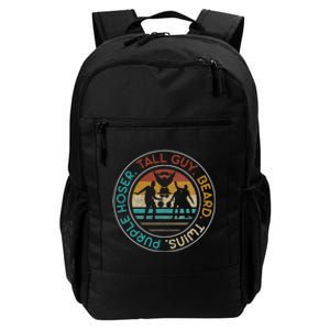 Perfect For Dude Tall Guy Beard Twins Purple Hoser Daily Commute Backpack