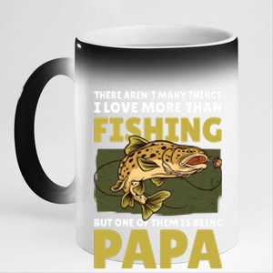 Papa Fishing Dad For Father's Day Meaningful Gift 11oz Black Color Changing Mug