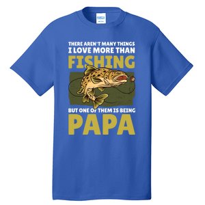 Papa Fishing Dad For Father's Day Meaningful Gift Tall T-Shirt