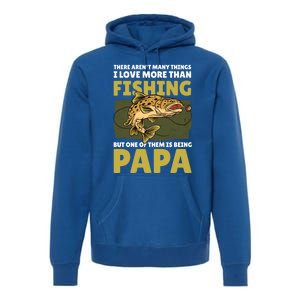 Papa Fishing Dad For Father's Day Meaningful Gift Premium Hoodie