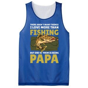 Papa Fishing Dad For Father's Day Meaningful Gift Mesh Reversible Basketball Jersey Tank