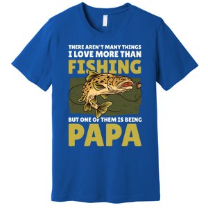 Papa Fishing Dad For Father's Day Meaningful Gift Premium T-Shirt