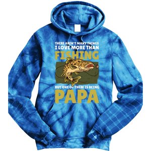 Papa Fishing Dad For Father's Day Meaningful Gift Tie Dye Hoodie