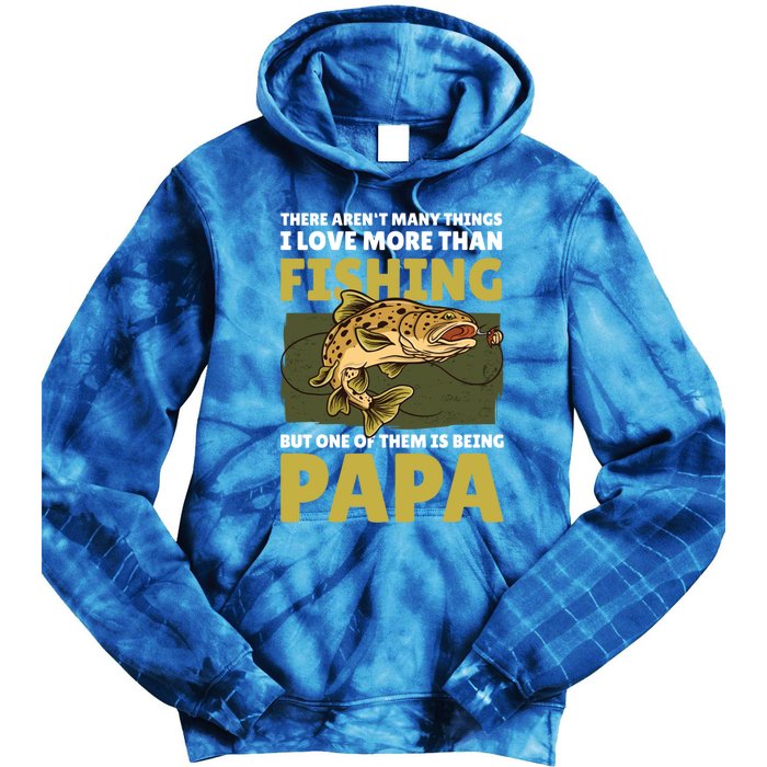 Papa Fishing Dad For Father's Day Meaningful Gift Tie Dye Hoodie