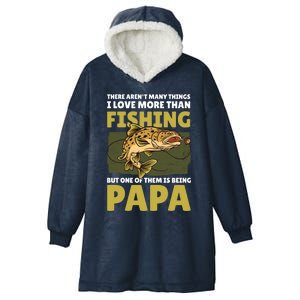 Papa Fishing Dad For Father's Day Meaningful Gift Hooded Wearable Blanket