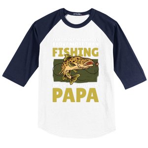 Papa Fishing Dad For Father's Day Meaningful Gift Baseball Sleeve Shirt