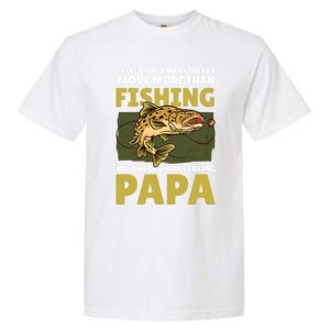 Papa Fishing Dad For Father's Day Meaningful Gift Garment-Dyed Heavyweight T-Shirt