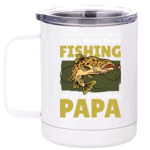 Papa Fishing Dad For Father's Day Meaningful Gift 12 oz Stainless Steel Tumbler Cup