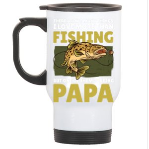 Papa Fishing Dad For Father's Day Meaningful Gift Stainless Steel Travel Mug