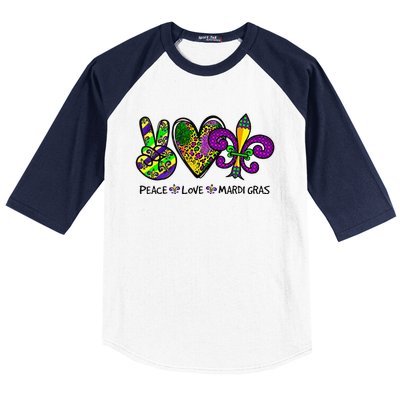 Purple Fleur De Is Lips Funny Mardi Gras Carnival Baseball Sleeve Shirt