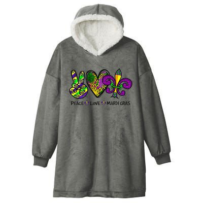 Purple Fleur De Is Lips Funny Mardi Gras Carnival Hooded Wearable Blanket