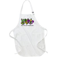 Purple Fleur De Is Lips Funny Mardi Gras Carnival Full-Length Apron With Pockets