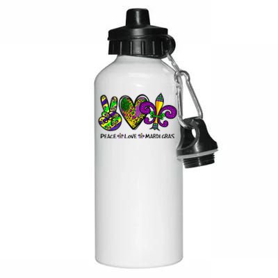 Purple Fleur De Is Lips Funny Mardi Gras Carnival Aluminum Water Bottle