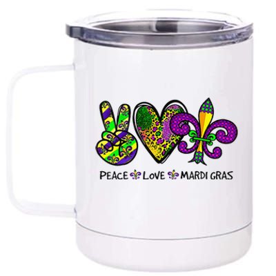 Purple Fleur De Is Lips Funny Mardi Gras Carnival 12 oz Stainless Steel Tumbler Cup