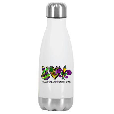 Purple Fleur De Is Lips Funny Mardi Gras Carnival Stainless Steel Insulated Water Bottle