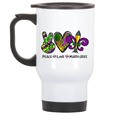 Purple Fleur De Is Lips Funny Mardi Gras Carnival Stainless Steel Travel Mug