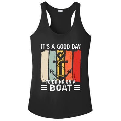 Pontoon Funny Drinking ItS A Good Day To Drink On A Boat Ladies PosiCharge Competitor Racerback Tank