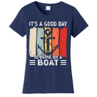 Pontoon Funny Drinking ItS A Good Day To Drink On A Boat Women's T-Shirt