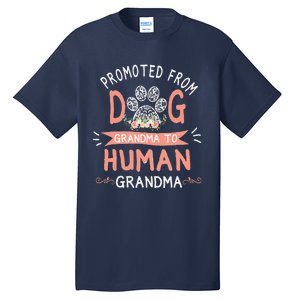 Promoted From Dog Grandma To Human Grandma Mother's Day Tall T-Shirt