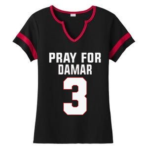 Pray For Damar 3 Buffalo Love For 3 Ladies Halftime Notch Neck Tee