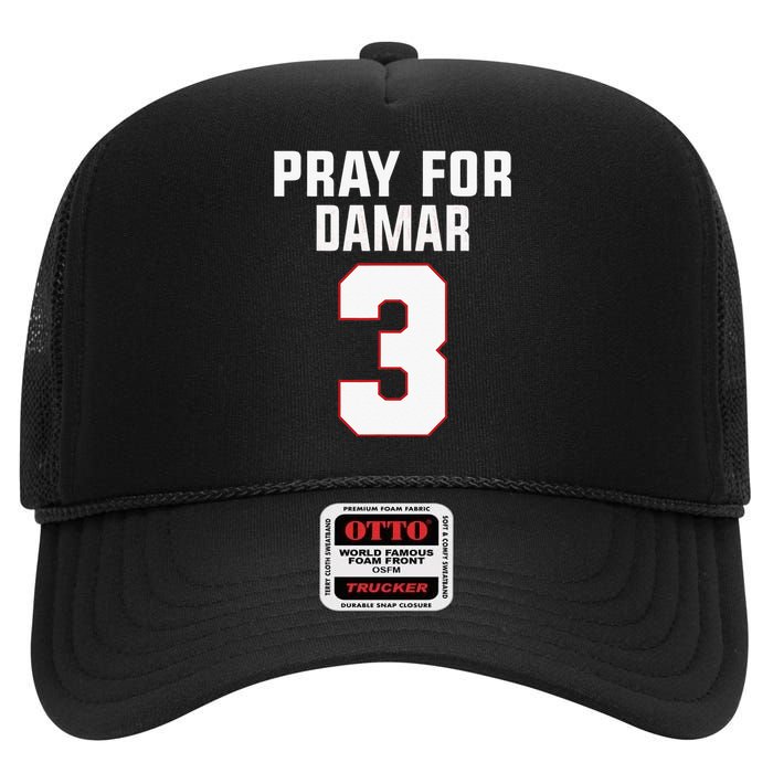 Pray For Damar 3 Buffalo Love For 3 High Crown Mesh Back Trucker Hat