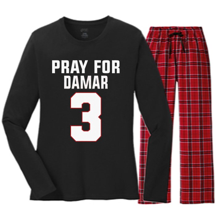 Pray For Damar 3 Buffalo Love For 3 Women's Long Sleeve Flannel Pajama Set 