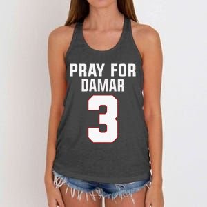 Pray For Damar 3 Buffalo Love For 3 Women's Knotted Racerback Tank