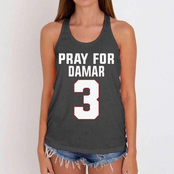 Pray For Damar 3 Buffalo Love For 3 Women's Knotted Racerback Tank