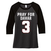 Pray For Damar 3 Buffalo Love For 3 Women's Tri-Blend 3/4-Sleeve Raglan Shirt