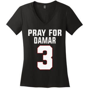 Pray For Damar 3 Buffalo Love For 3 Women's V-Neck T-Shirt