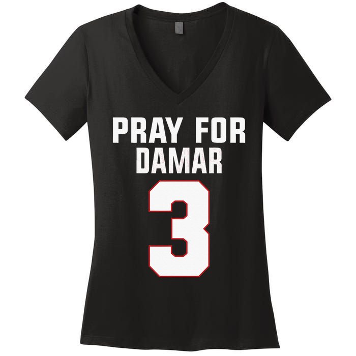 Pray For Damar 3 Buffalo Love For 3 Women's V-Neck T-Shirt