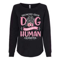 Promoted From Dog Grandma To Human Grandma Mother's Day Womens California Wash Sweatshirt