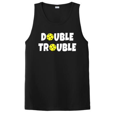 Pickleball Funny Double Trouble Team PosiCharge Competitor Tank