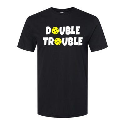 Pickleball Funny Double Trouble Team Softstyle CVC T-Shirt