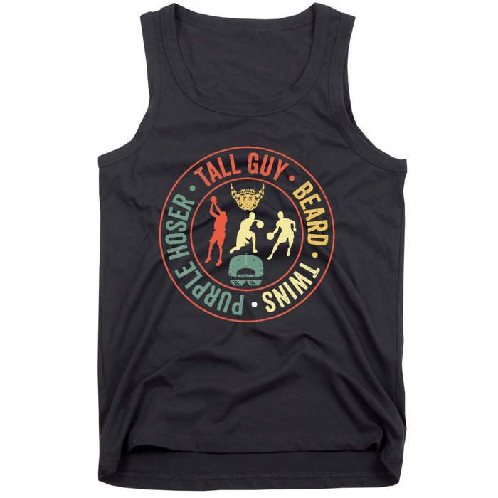 Perfect for dudeTALL GUY BEARD TWINS PURPLE HOSER Tank Top