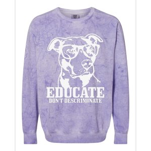 Pitbull Funny Dog Pitbull Mom Dad Colorblast Crewneck Sweatshirt