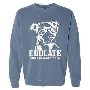 Pitbull Funny Dog Pitbull Mom Dad Garment-Dyed Sweatshirt